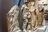 Rethimnon. Archeological Museum, ancient Roman statues with unfinished statue of Aphrodite.